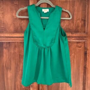 Mauve Anthropology Green Sleeveless Top | Silky Feel | Size 2| Like New